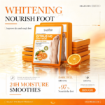 SADOER Citrus VC Brightening Nourishing Hand Mask – 40ml (1 Pair) - Image 6