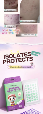 SADOER Star Heart Colored Acne Patch – 72 Patches - Image 2